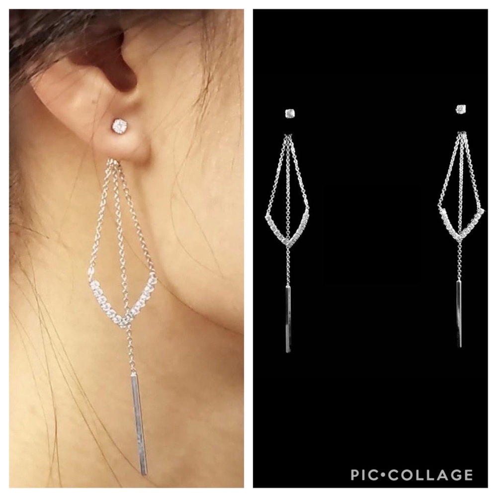 V Drop Earrings